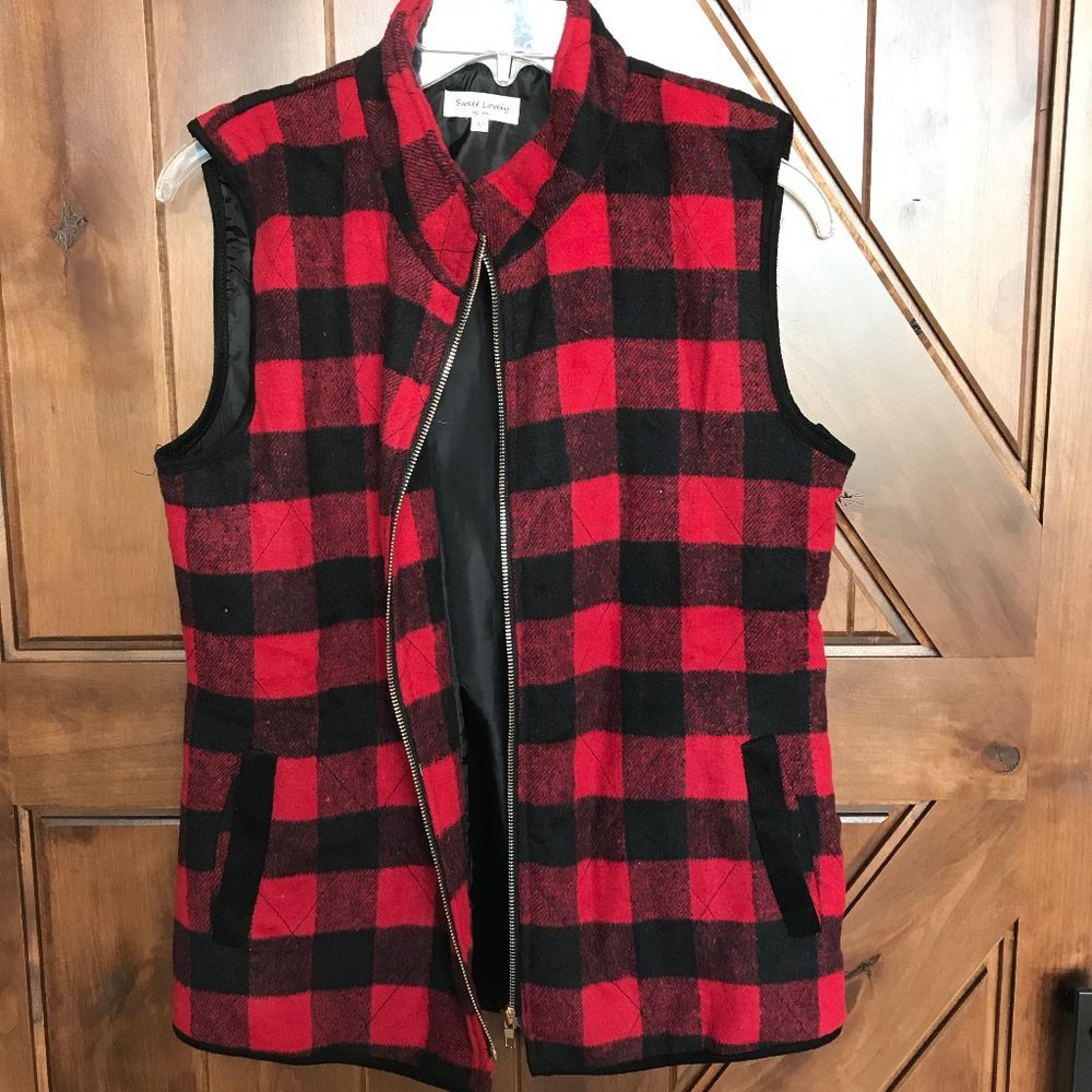 Buffalo Plaid Fleece Vest